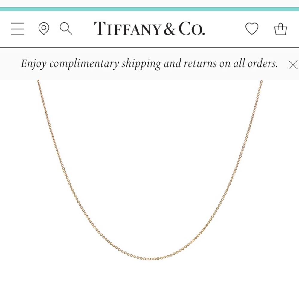 Tiffany & Co 18k gold chain 16 inches